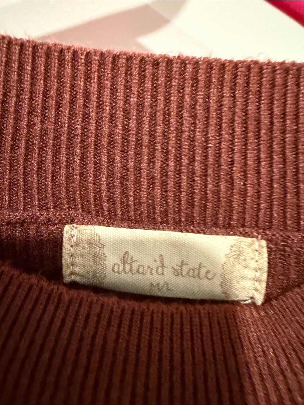 Altar’d State Ribbed Knit Sweater – Size M-L - Picture 2 of 3